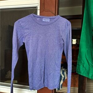 Michael Stars Blue Sparkly Long Sleeve Top